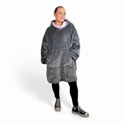 Huggie Blanket szürke színű kapucnis takaró