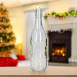 Karácsonyi diótörő mintás csatos üveg