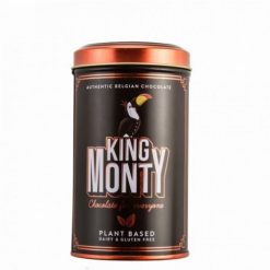 King Monty Pure Darkness vegán csokoládé pálcikák fém díszdobozban 130g