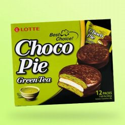 Lotte Choco Pie Green Tea koreai töltött zöld teás süti 336g