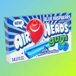 Airheads Blue Raspberry Gum kék málna ízű rágó 33g