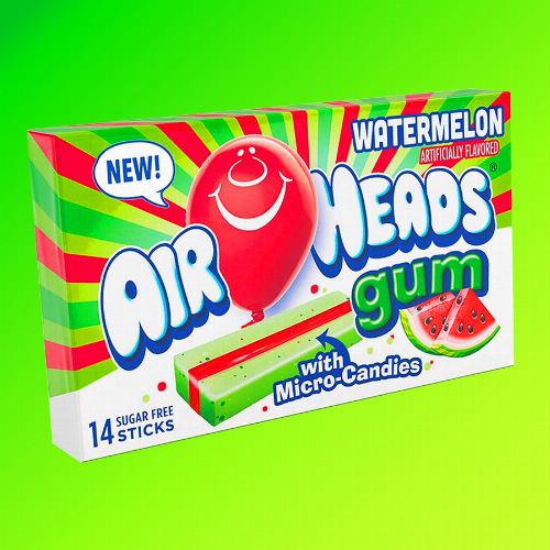 Airheads Watermelon Gum görögdinnye ízű rágógumi 33g