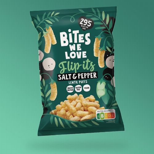 Bites We Love sós-borsos lencse chips 75g