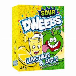 Dweebs Lemonade and Apple limonádé és zöld alma ízű savanyú cukorka 45g
