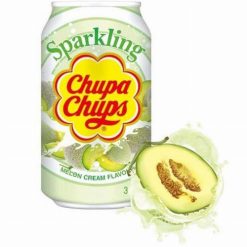 Chupa Chups Melon Cream sárgadinnye krém ízű szénsavas üdítőital 345ml