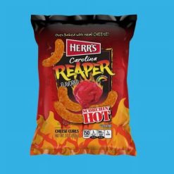 Herrs USA Carolina Reaper és sajtos ízű csípős chips 170g