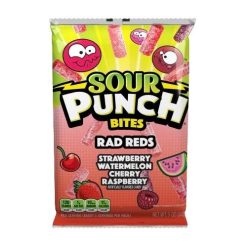 Sour Punch Bites Rad Reds gyümölcsös gumicukor 142g