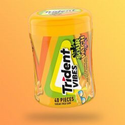 Trident Vibes Sour Patch Tropical Peach Mango cukormentes rágó 100g