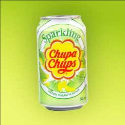 Chupa Chups Melon Cream sárgadinnye krém ízű szénsavas üdítőital 345ml