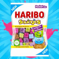 Haribo Squidgies gyümölcs és cola ízű habosított gumicukor 80g