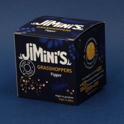 Jiminis Grasshopper ehető sáskák fekete bors fűszerezéssel 10g