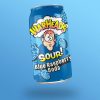 Warheads Blue Raspberry Soda kék málna ízű savanyú üdítőital 330ml