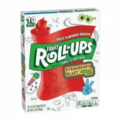 Fruit Roll Ups Strawberry felcsavarható eper ízű gumicukor tetoválással 141g