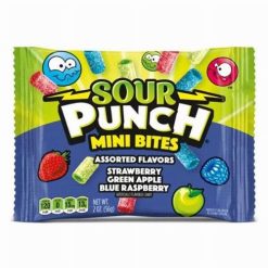 Sour Punch Mini Bites gyümölcs ízű savanyú gumicukor 56g