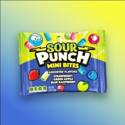 Sour Punch Mini Bites gyümölcs ízű savanyú gumicukor 56g