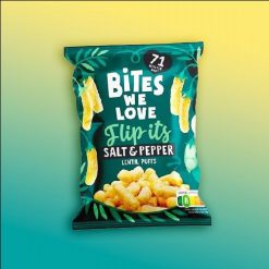 Bites We Love vegán sós-borsos lencse chips BIO 18g