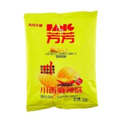 FangFang Potato Chips Sichuan spicy csípős fűszerezésű burgonyachips 116g