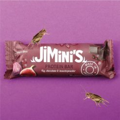 Jiminis magas fehérjetartalmú étcsokoládé és füge ízű protein szelet tücsökből 40g