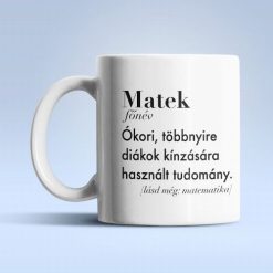 Matek-főnév fehér bögre