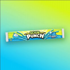 Sour Punch Blue Raspberry Straws kék málna ízű savanyú gumicukor 57g Szavatossági idő: 2024-07-06