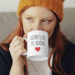 Szeretlek te idióta bögre