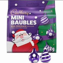 Cadbury Mini Baubles Tree Decorations karácsonyfadísz csokoládé 72g