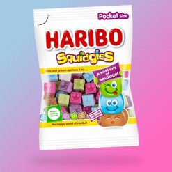 Haribo Squidgies gyümölcs és cola ízű habosított gumicukor 80g