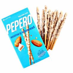 Pepero Snowy Almond fehércsoki és mandula ízű ropi 32g