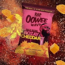 Rap Snack Rick Ross Rozay Cheddar sajtos ízű hullámos chips 71g Szavatossági idő: 2024-11-13