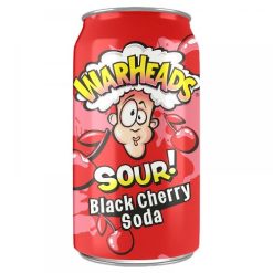 Warheads Sour Black Cherry Soda cseresznye ízű savanyú üdítőital 330ml