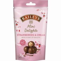 Baileys Mini Delights Strawberry and Cream eper krémmel töltött csokoládé golyók 102g