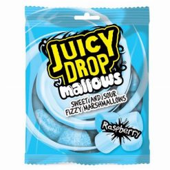 Bazooka Juicy Drop Raspberry Mallows málna ízű mályvacukor 100g