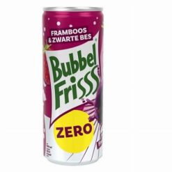 Bubbel Frisss Raspberry & Blackcurrant Zero málna és feketeribizli izű cukormentes üdítőital 250ml