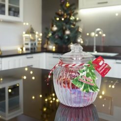 Candy Cane nyalókák üveg tárolóban 240g