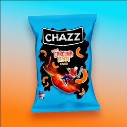 Chazz Crispy Corn Curls Cheezy Carolina Reaper ropogós csípős kukoricachips 100g