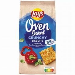 Lays Oven Baked Crunchy Biscuits Paprika & Mediterran Herbs ropogós snack 90g