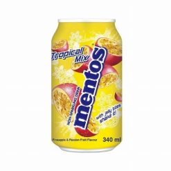 Mentos Tropical Mix trópusi gyümölcs ízű üdítő zselédarabokkal 340ml