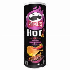 Pringles Hot Smokin BBQ Ribs grill fűszerezésű csípős chips 165g