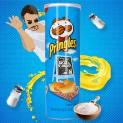 Pringles Salt and Vinegar sós ecetes ízesítésű chips 165g