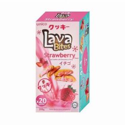 Unico Lava Bites Strawberry eper krémmel töltött keksz 200g