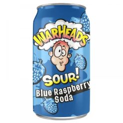 Warheads Blue Raspberry Soda kék málna ízű savanyú üdítőital 330ml