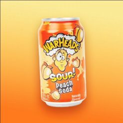 Warheads Sour Peach Soda barack ízű savanyú üdítőital 330ml