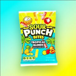 Sour Punch Bites Tropical Blends trópusi gyümölcs ízű savanyú gumicukor 105g