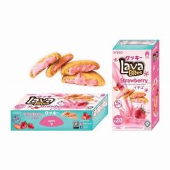 Unico Lava Bites Strawberry eper krémmel töltött keksz 200g